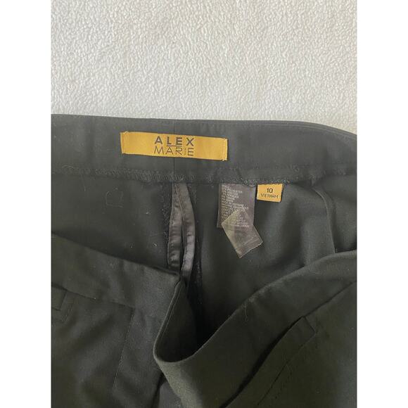 Alex Marie Black Straight High Rise Dress Pants Size 10 (33”Wx33”L)# - Picture 4 of 6